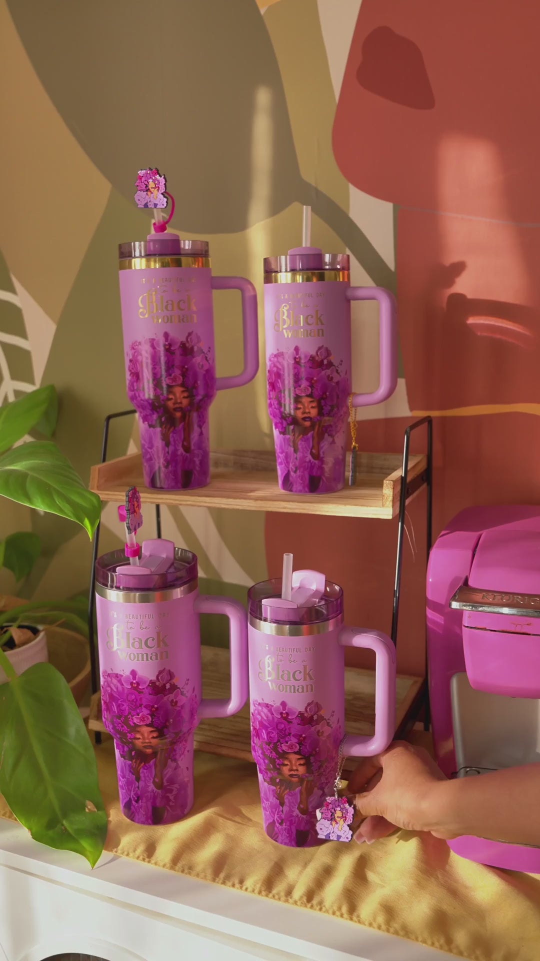 Orchid Purple “Royalty Blossomed” Insulated Tumbler – "It’s a Beautiful Day to be a Black Woman"