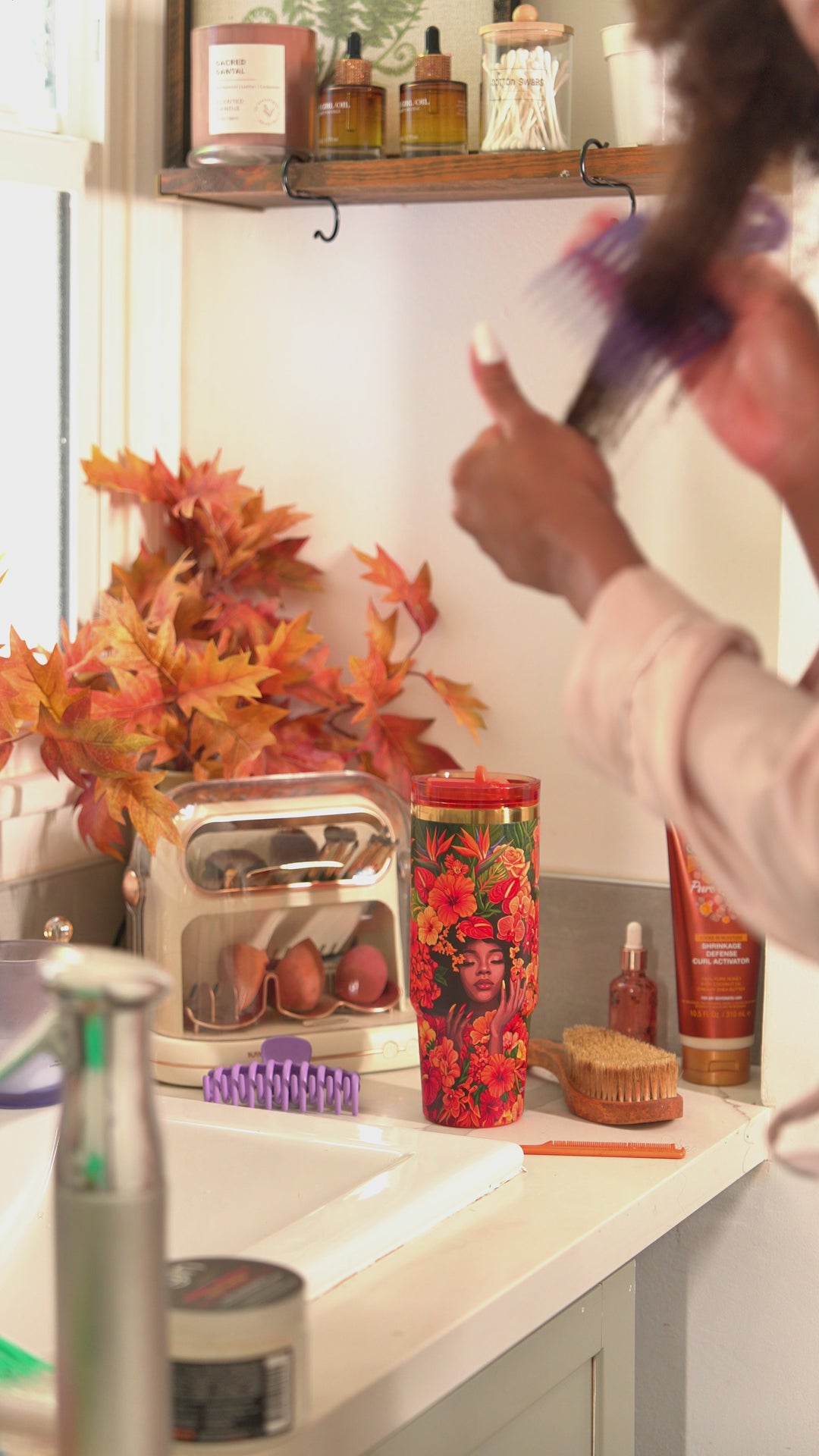 Marigold Muse "Royalty Blossomed" HydraLock™ Leakproof Tumbler – 30oz – It's a Beautiful Day to Be a Black Woman