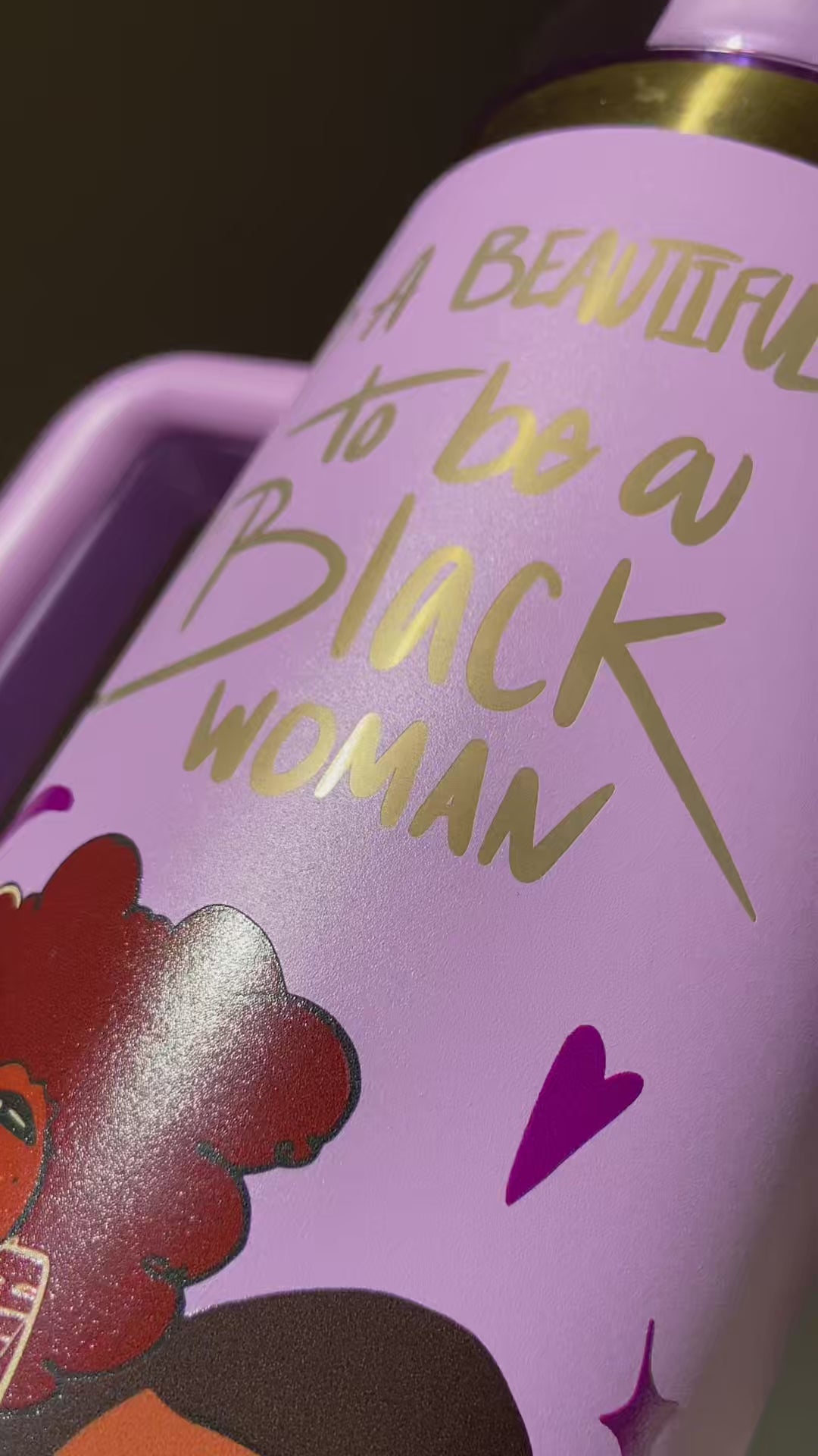Limited Edition "Crème Brûlée" Purple FlowSip™ Insulated Tumbler – Pinklomein x Cecilia's House