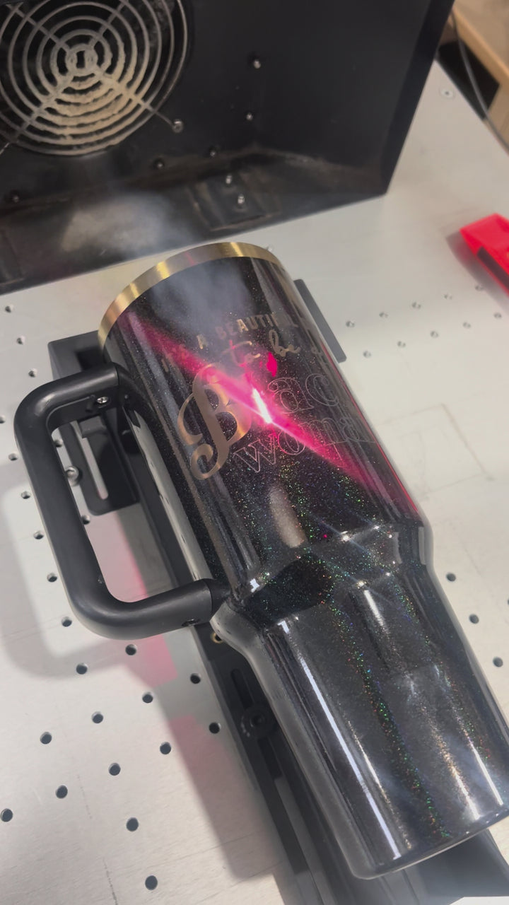 Limited Edition "Midnight Majesty" 40oz Insulated Tumbler – "It’s a Beautiful Day to be a Black Woman"