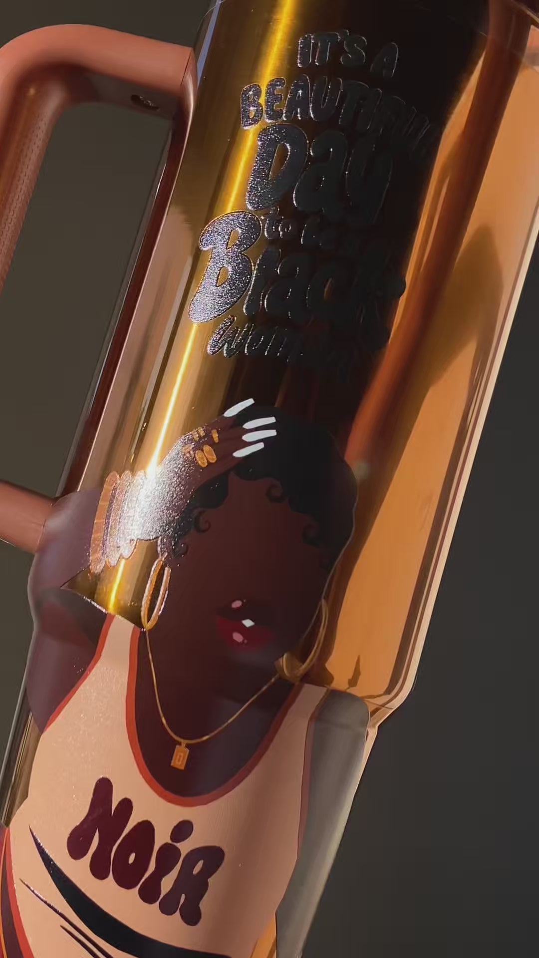 Limited Edition "Sweet Like Sunday" Luxe HydraLock™ Leakproof Tumbler – It's a Beautiful Day to Be a Black Woman