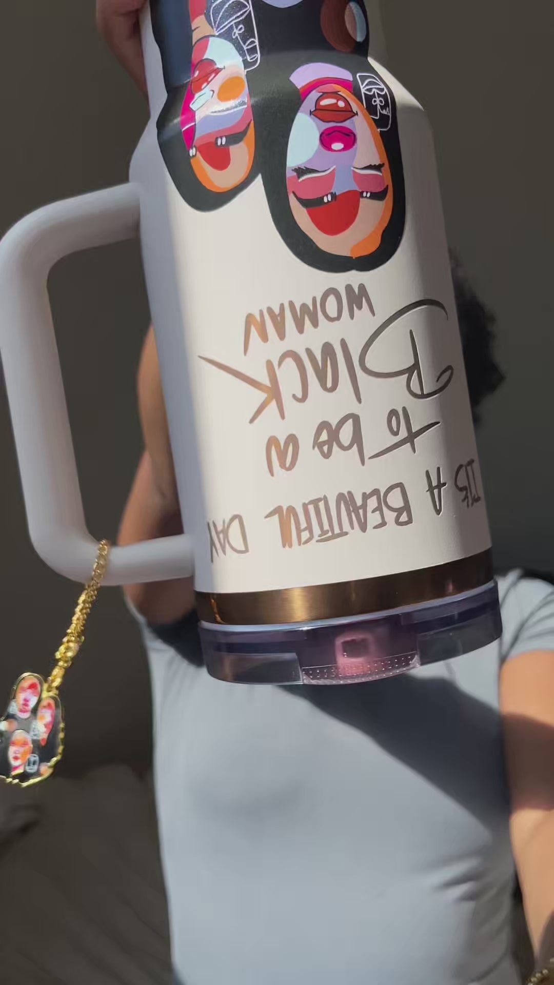 Limited Edition "Soul Sisters" Blush Pink HydraLock™ Leakproof Tumbler – 40oz – Pinklomein x Cecilia's House
